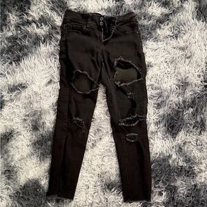 Stylish Black Distressed Women Jeans